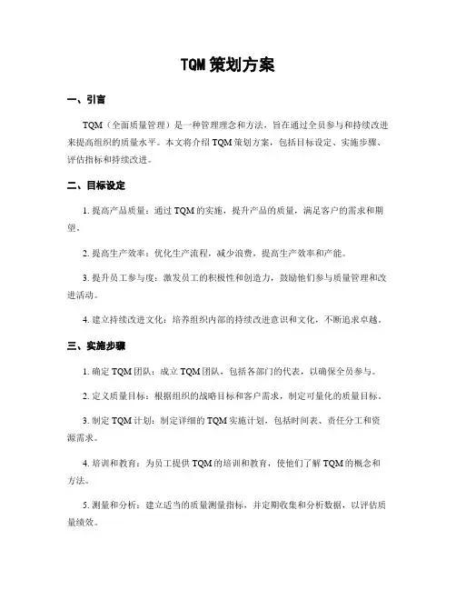 TQM策划方案