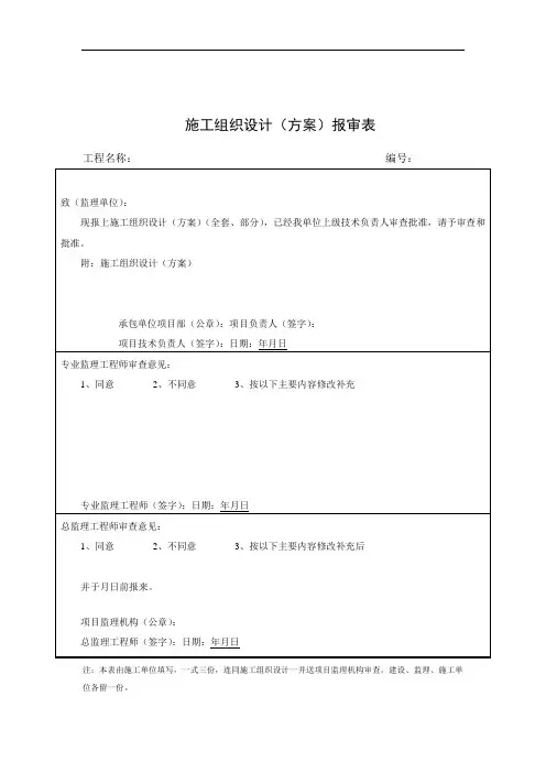 13附件十三  施工组织设计(方案)报审表