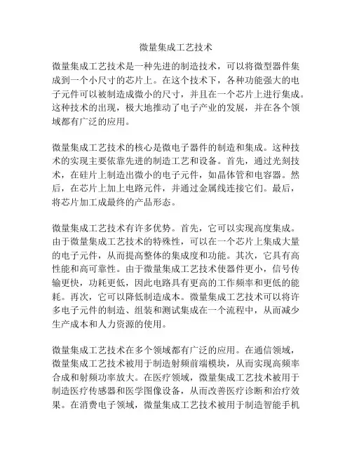 微量集成工艺技术