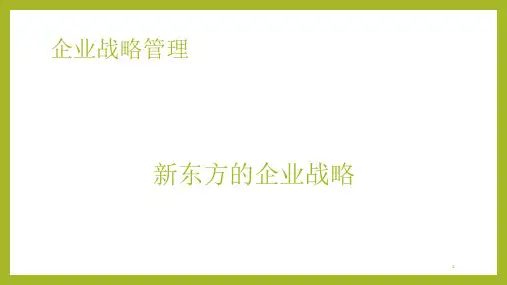 新东方集团战略管理分析(课堂PPT)