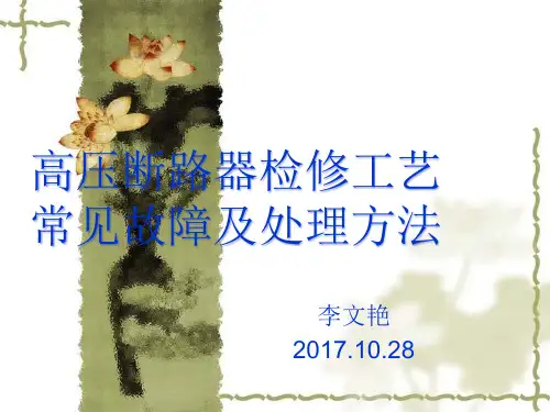 高压断路器检修工艺常见故障及处理方法ppt课件