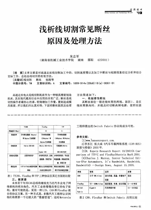 浅析线切割常见断丝原因及处理方法