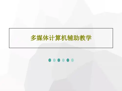 多媒体计算机辅助教学77页PPT