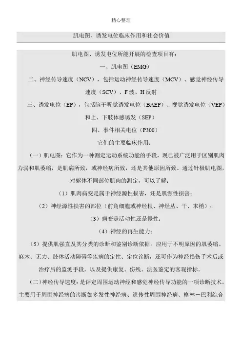 肌电图及诱发电位意义