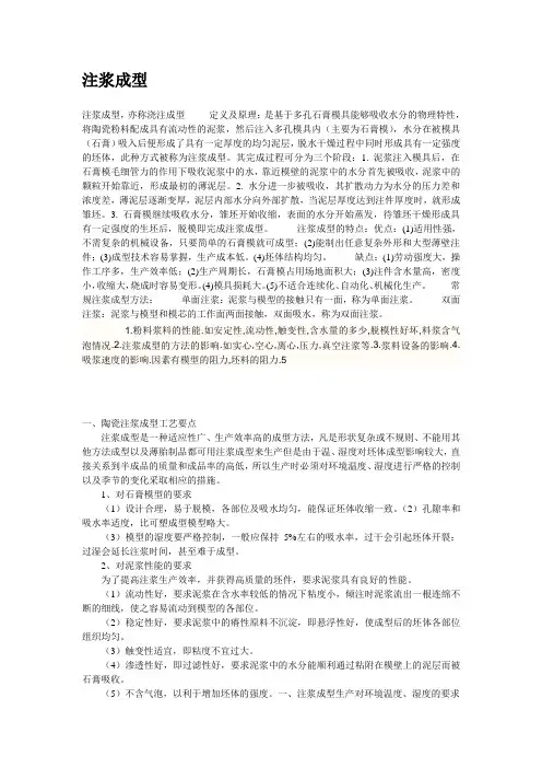 注浆成型
