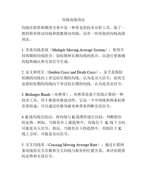 均线高级用法