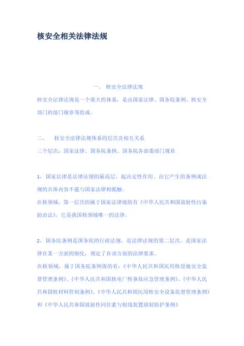 核安全相关法律法规