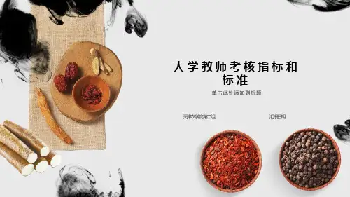 大学教师绩效考核指标体系