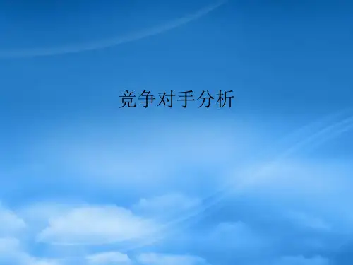 竞争对手分析教材(PPT 42页)