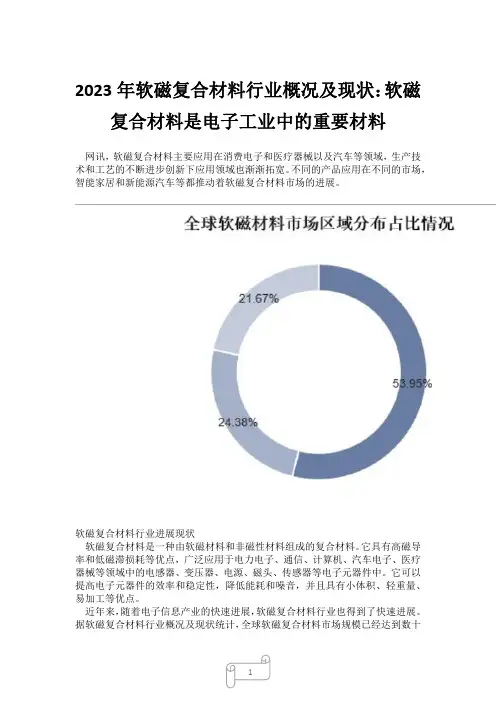 2023年软磁复合材料行业概况及现状：软磁复合材料是电子工业中的重要材料2