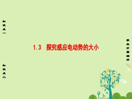 高中物理第1章电磁感应与现代生活1.3探究感应电动势的大小课件沪科版选修3-2