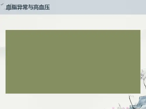 血脂异常与高血压