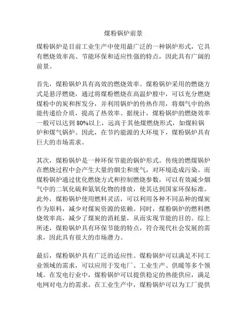 煤粉锅炉前景