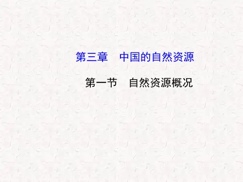 八年级地理上册 3.1 自然资源概况课件 (新版)湘教版(共17张PPT)