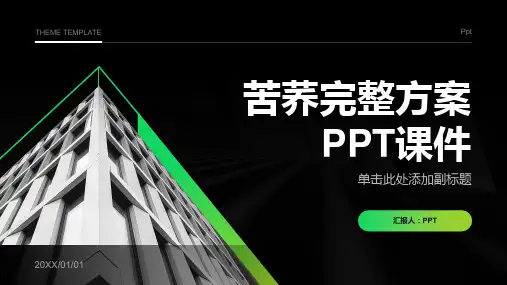 《苦荞完整方案》课件