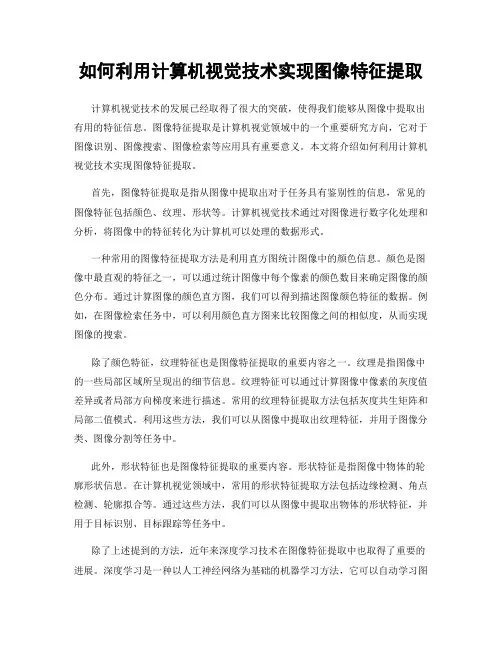 如何利用计算机视觉技术实现图像特征提取