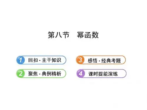 【全程复习方略】2013版高中数学 (主干知识+典例精析)2.8幂函数课件 理 新人教B版