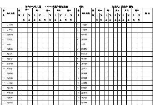 晨午检记录表(1)