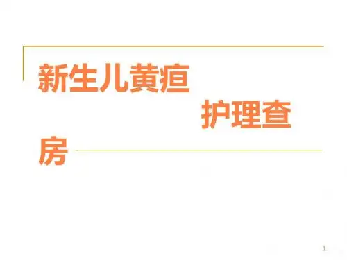 带教课件 新生儿黄疸护理查房ppt课件
