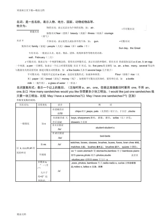 英语名词用法大全