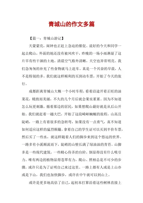 青城山的作文多篇