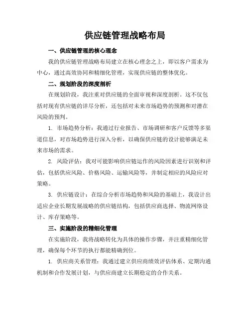 供应链管理战略布局