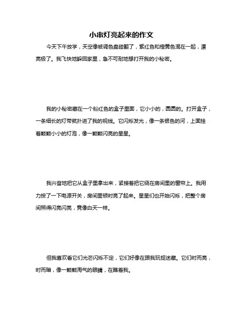 小串灯亮起来的作文