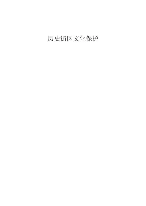 历史文化街区保护论文