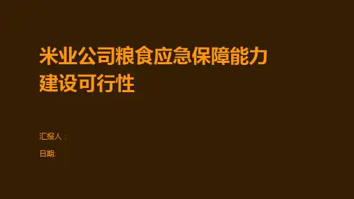 米业公司粮食应急保障能力建设可行性