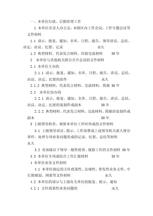 文书档案管理规范