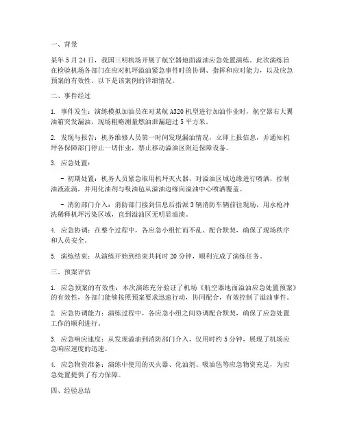 机场应急处置预案案例