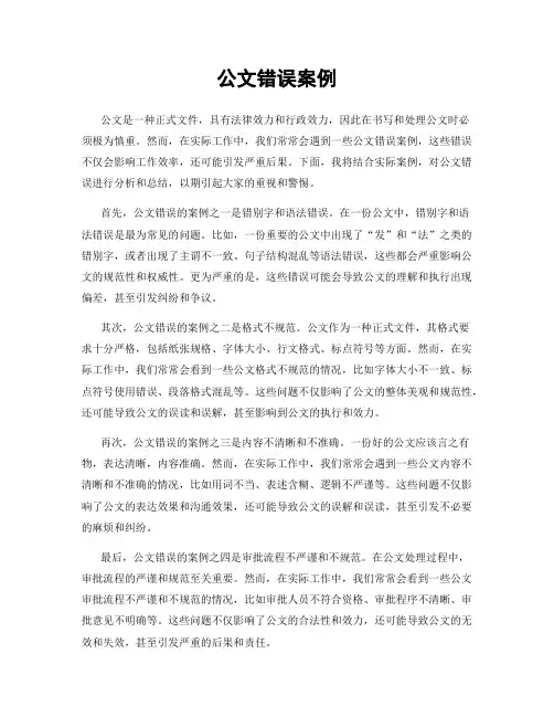 公文错误案例