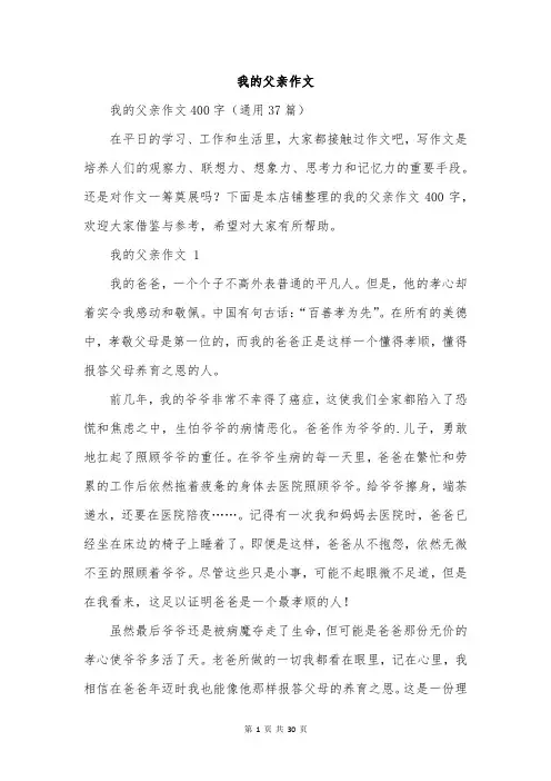 我的父亲作文
