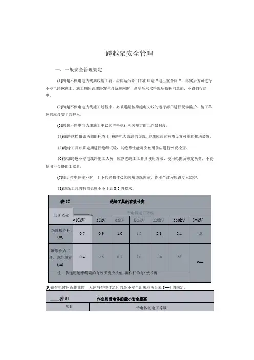 跨越架安全管理