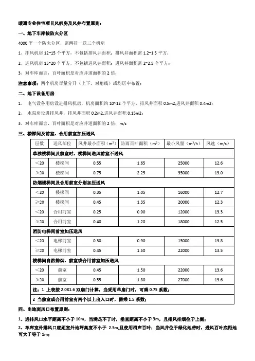 暖通专业风机房布置原则及注意事项