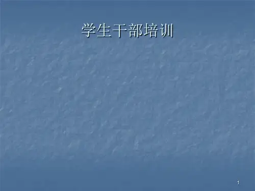 高校班干部培训ppt课件