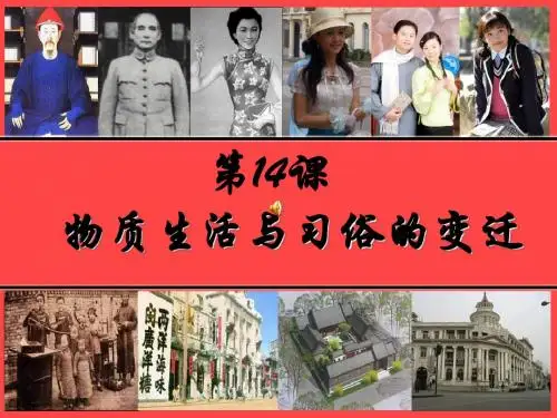 人教版必修2第五单元第14课物质生活与习俗的变迁(共32张PPT)