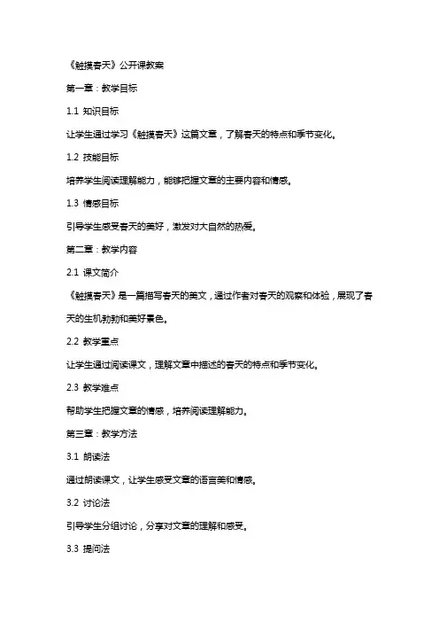 《触摸春天》公开课教案