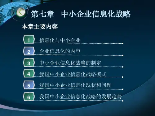 第七章中小企业信息化战略ppt课件