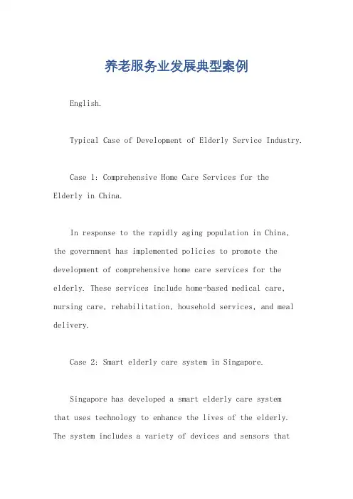 养老服务业发展典型案例