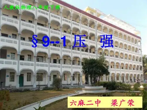 物理人教版八年级下册《9.1压强》说课课件