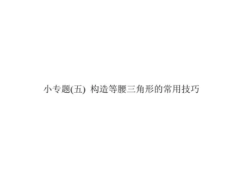 小专题构造等腰三角形的常用技巧人教版八年级数学上册作业课件PPT