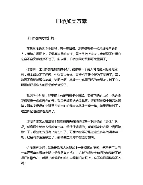 旧桥加固方案