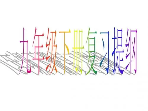 九年级下中考历史复习提纲