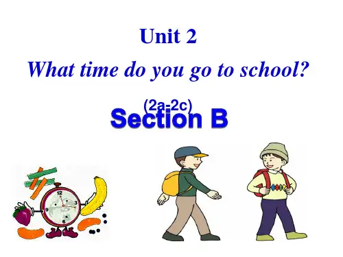 人教版七年级英语下册Unit 2 What time do you go to school？(Section B 2a-2c)课件(共38张PPT)