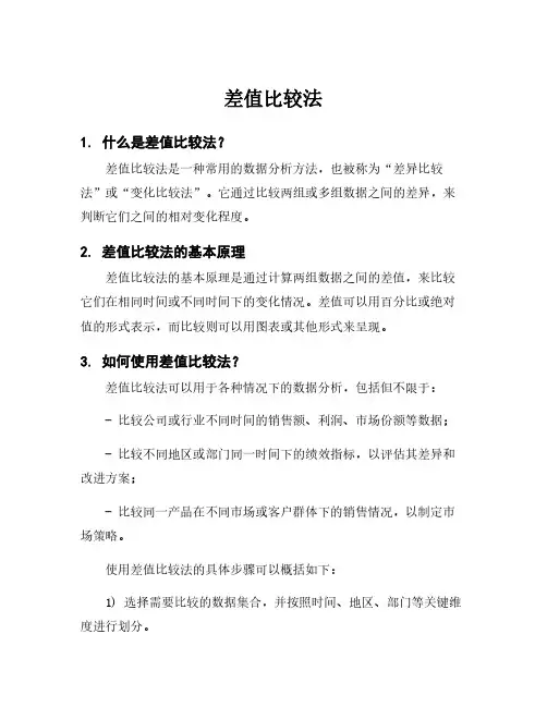 差值比较法