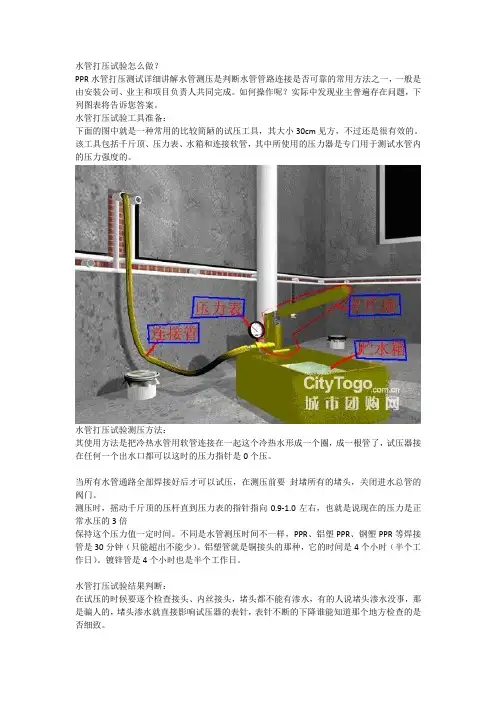 水管打压试验怎么做