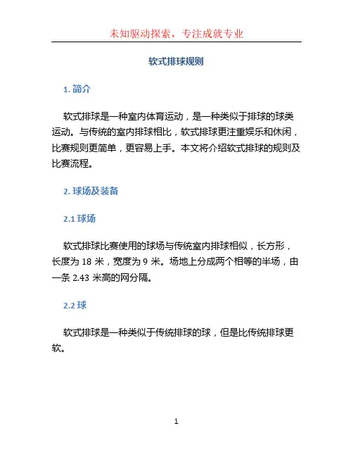 软式排球规则