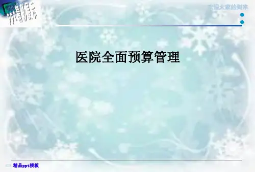 医院全面预算管理