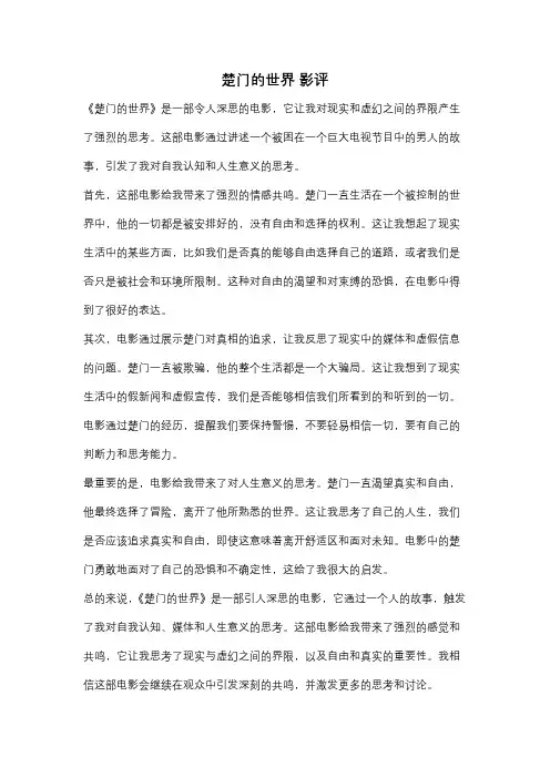 楚门的世界 影评